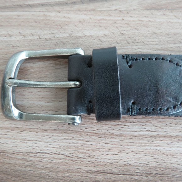 JOHN VARVATOS Men's Studded Brown Leather Belt - Size 34/85 - Picture 2 of 10